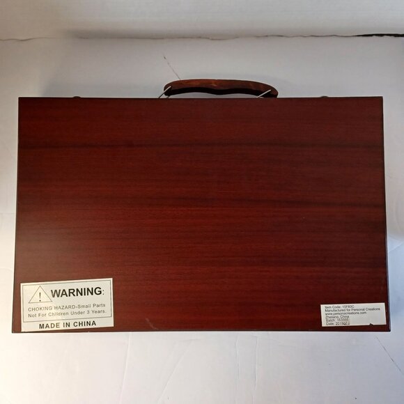Faux Wood Case 80 Piece Art Set Palette - Picture 2 of 6